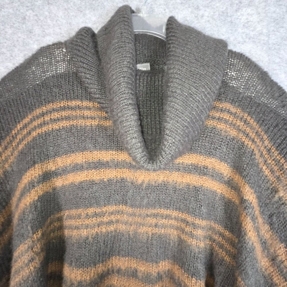 Anthropologie Wooden Ships Paola Buendia Cowl Neck Poncho Sweater Black Size S/M - Picture 3 of 8